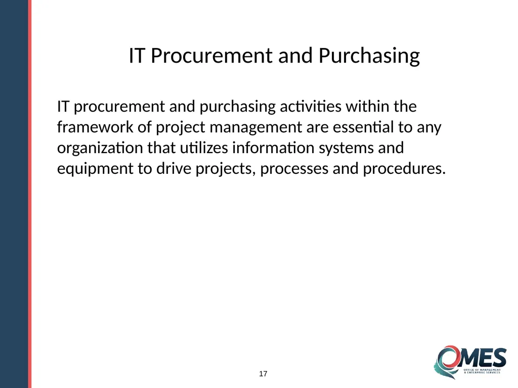 OMES Information Technology Acquisitions Module 13 - slide 17 of 79
