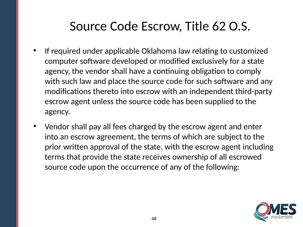 OMES Information Technology Acquisitions Module 13 - slide 48 of 79