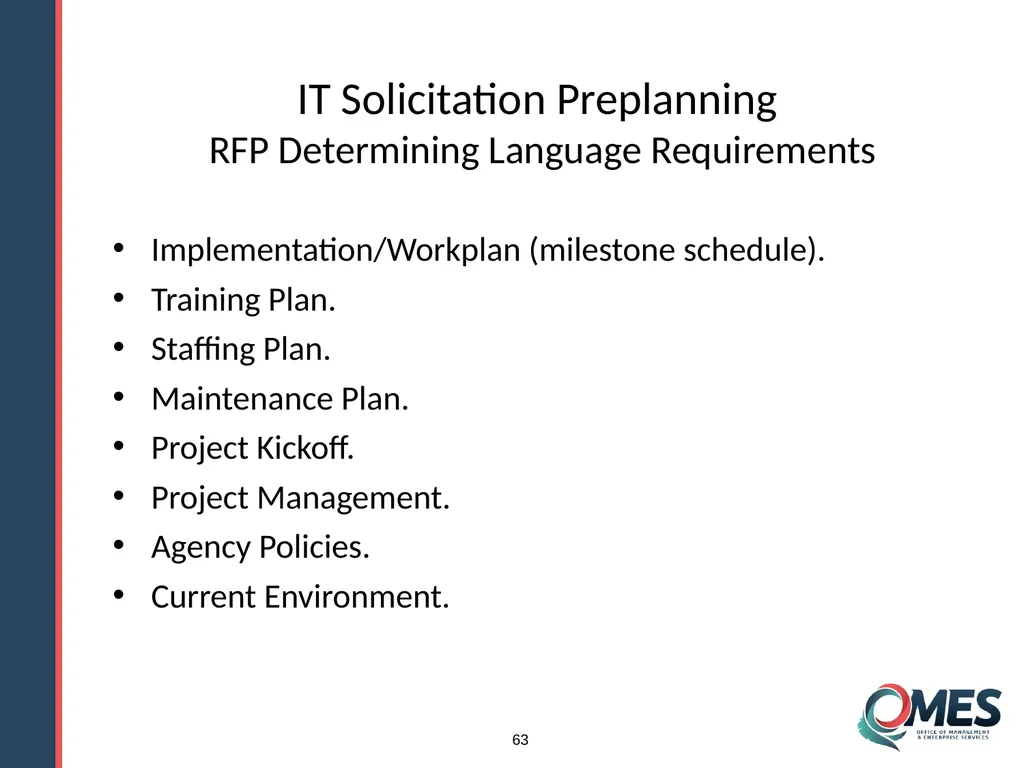 OMES Information Technology Acquisitions Module 13 - slide 63 of 79