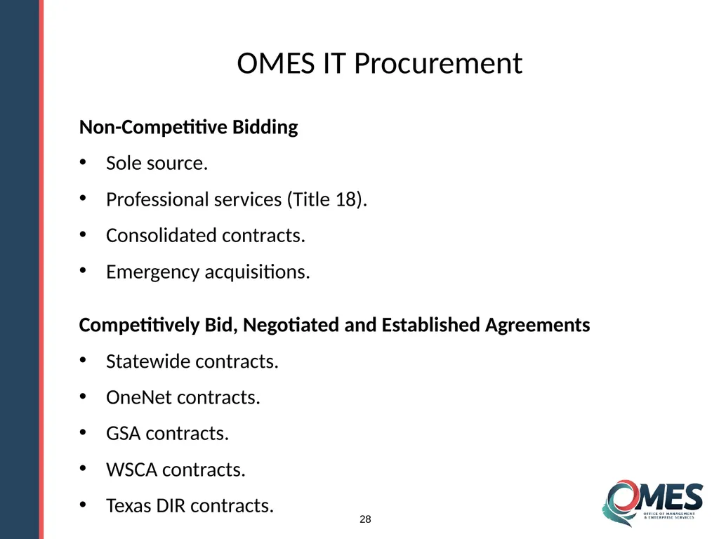 OMES Information Technology Acquisitions Module 13 - slide 28 of 79