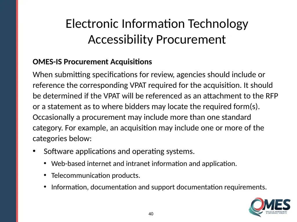 OMES Information Technology Acquisitions Module 13 - slide 40 of 79