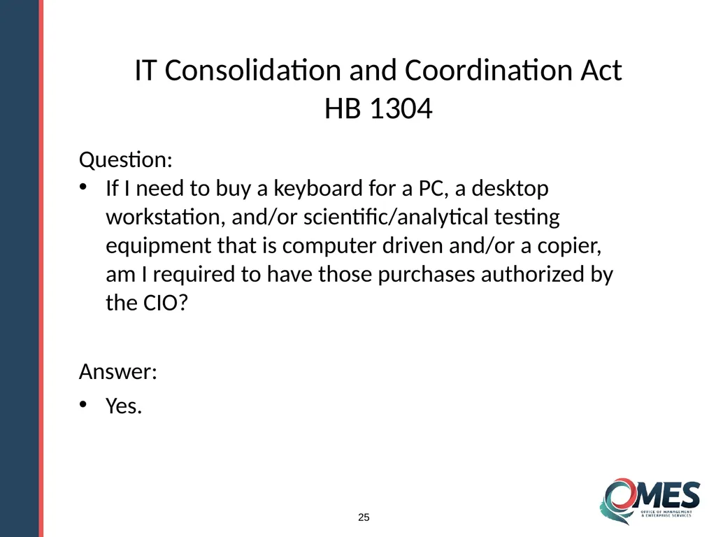 OMES Information Technology Acquisitions Module 13 - slide 25 of 79