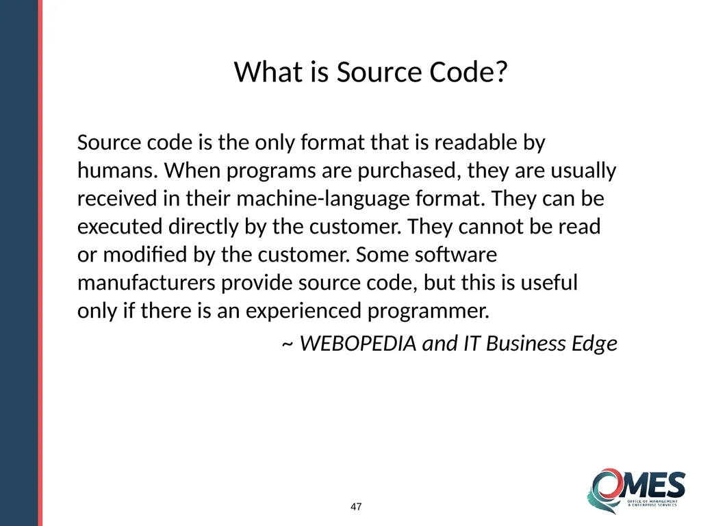 OMES Information Technology Acquisitions Module 13 - slide 47 of 79