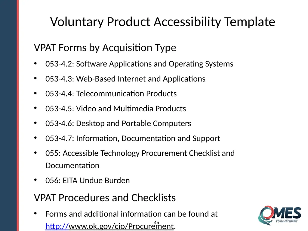 OMES Information Technology Acquisitions Module 13 - slide 45 of 79