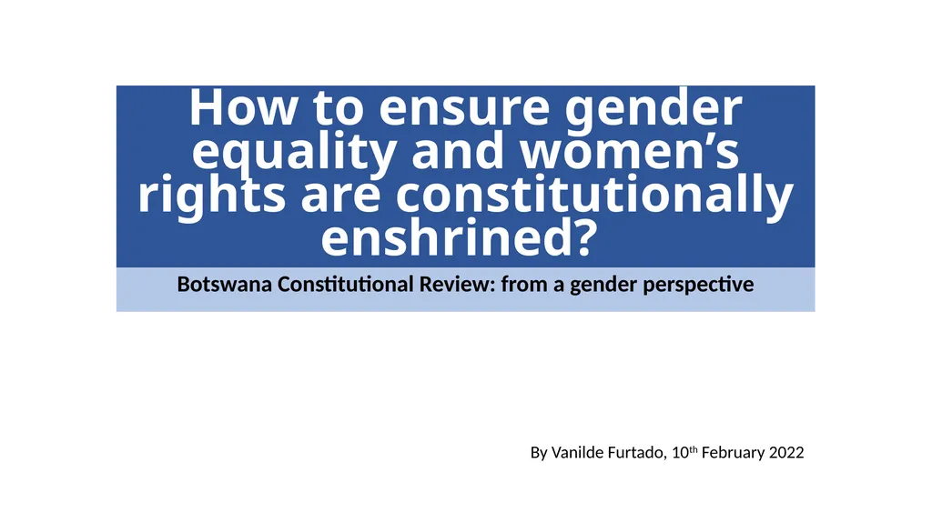 How to ensure gender equality and women’s rights