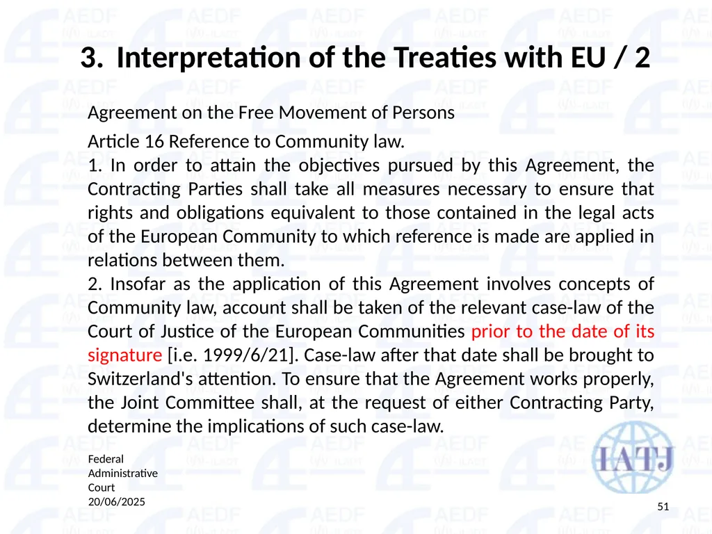 Static vs. Dynamic interpretation PANEL Judge Dr - slide 51 of 77