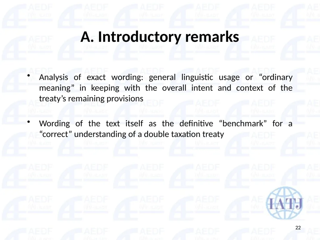Static vs. Dynamic interpretation PANEL Judge Dr - slide 22 of 77