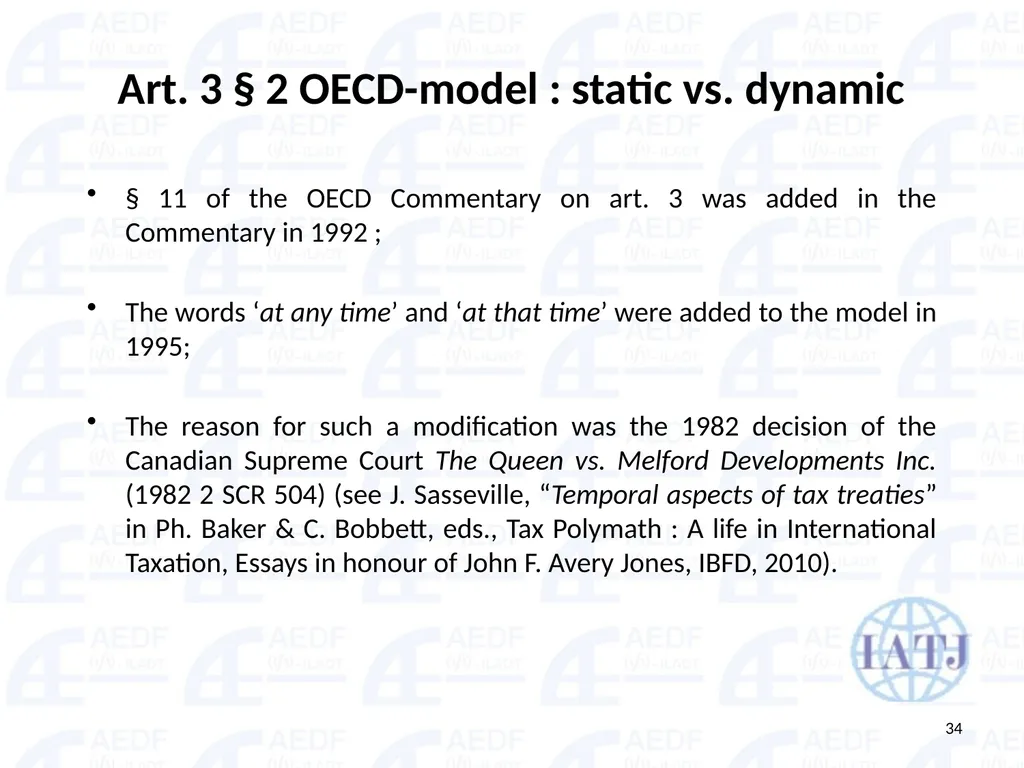 Static vs. Dynamic interpretation PANEL Judge Dr - slide 34 of 77