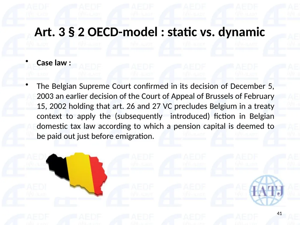 Static vs. Dynamic interpretation PANEL Judge Dr - slide 41 of 77