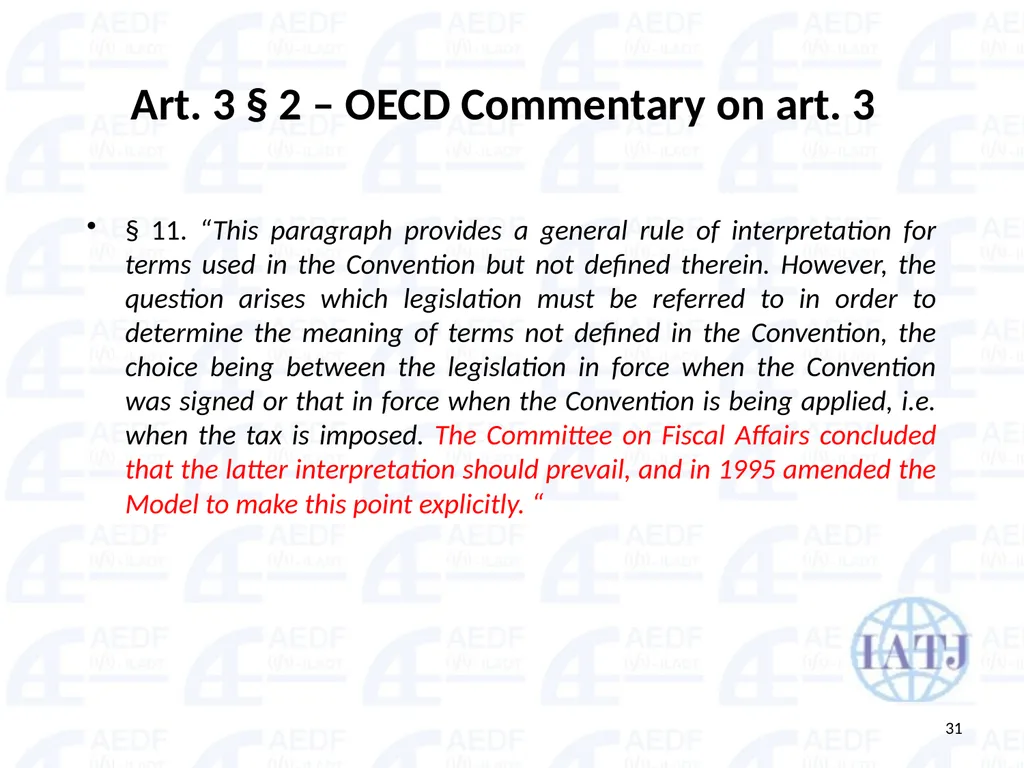 Static vs. Dynamic interpretation PANEL Judge Dr - slide 31 of 77