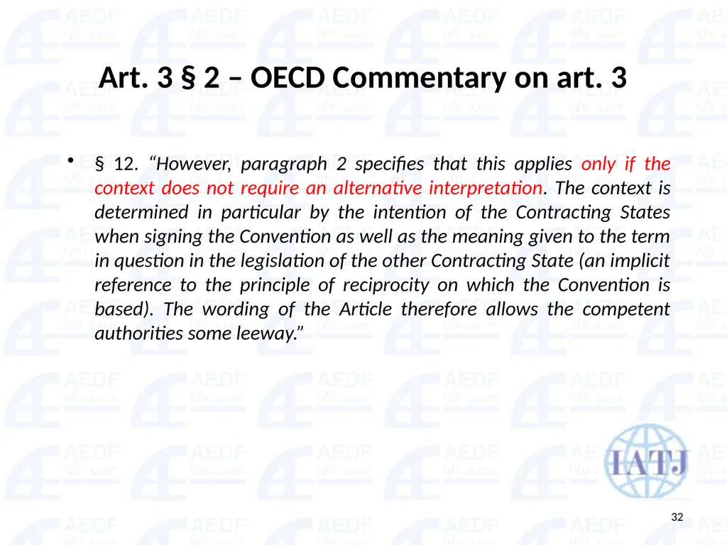 Static vs. Dynamic interpretation PANEL Judge Dr - slide 32 of 77