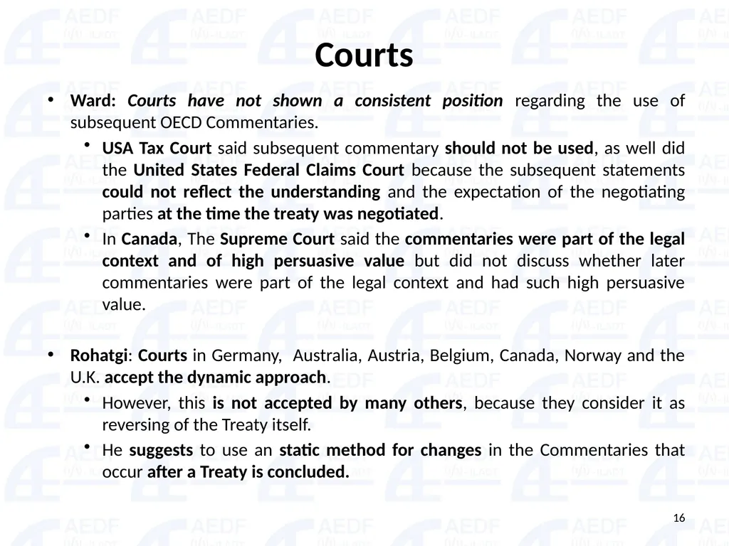Static vs. Dynamic interpretation PANEL Judge Dr - slide 16 of 77