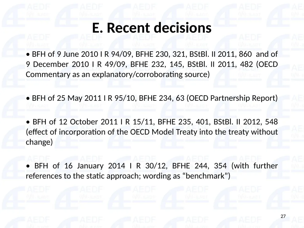 Static vs. Dynamic interpretation PANEL Judge Dr - slide 27 of 77
