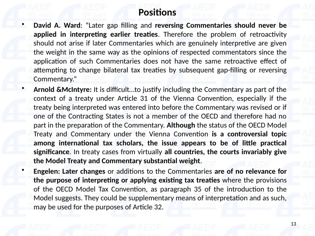 Static vs. Dynamic interpretation PANEL Judge Dr - slide 13 of 77
