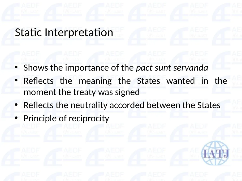 Static vs. Dynamic interpretation PANEL Judge Dr - slide 61 of 77