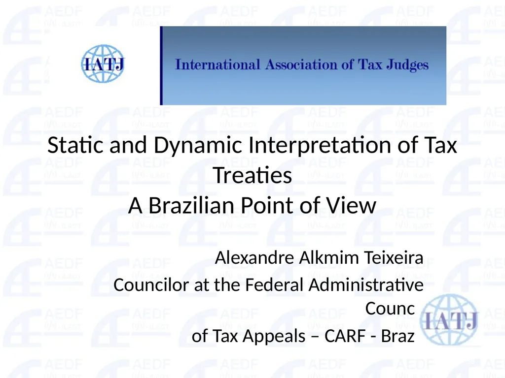 Static vs. Dynamic interpretation PANEL Judge Dr - slide 58 of 77