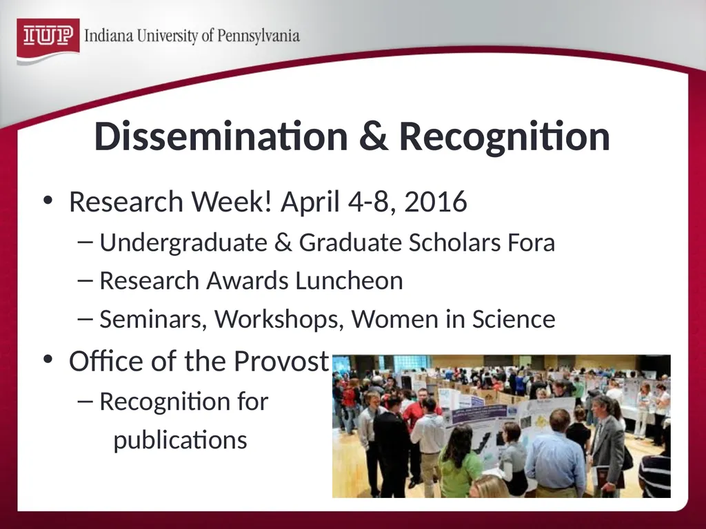 Support for Research & Scholarship at IUP Internal - slide 31 of 33
