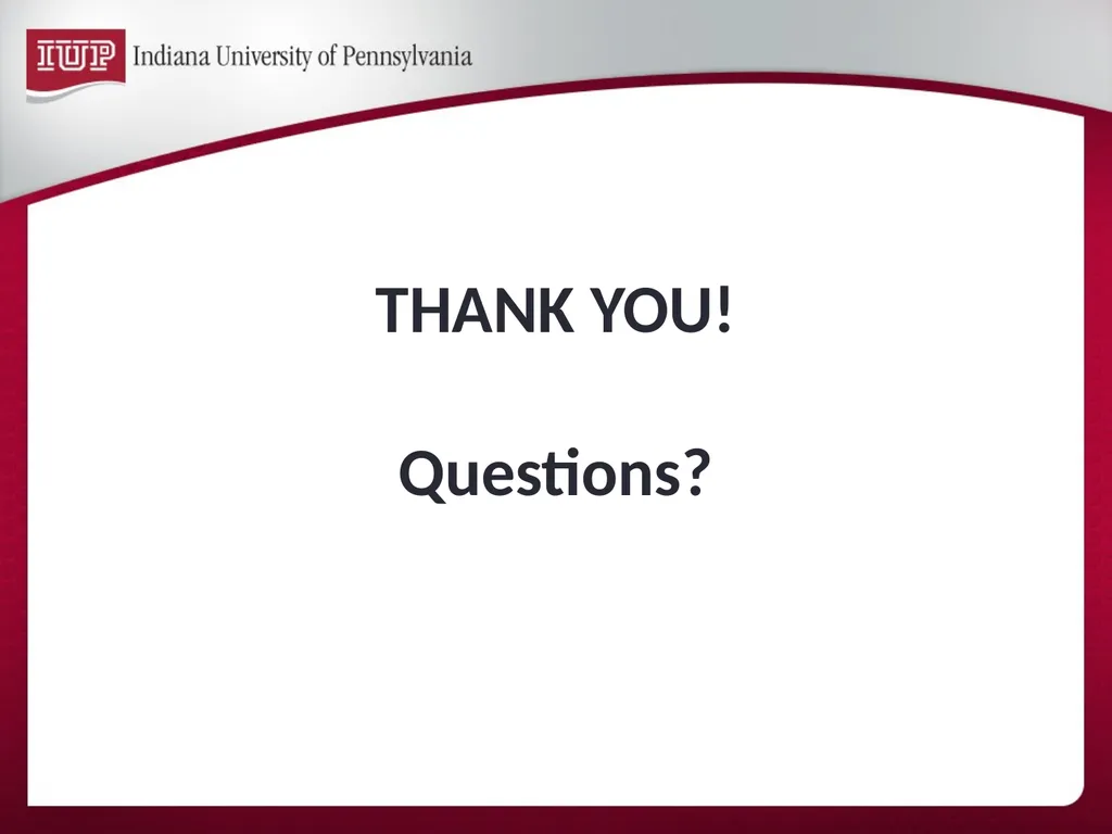 Support for Research & Scholarship at IUP Internal - slide 33 of 33