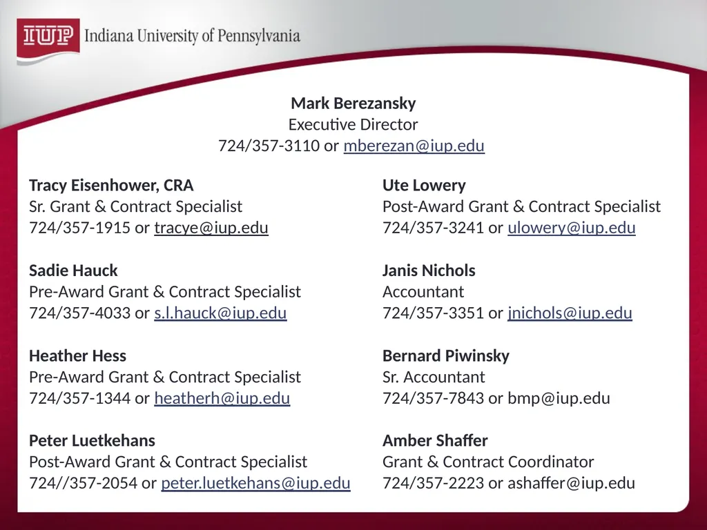 Support for Research & Scholarship at IUP Internal - slide 11 of 33