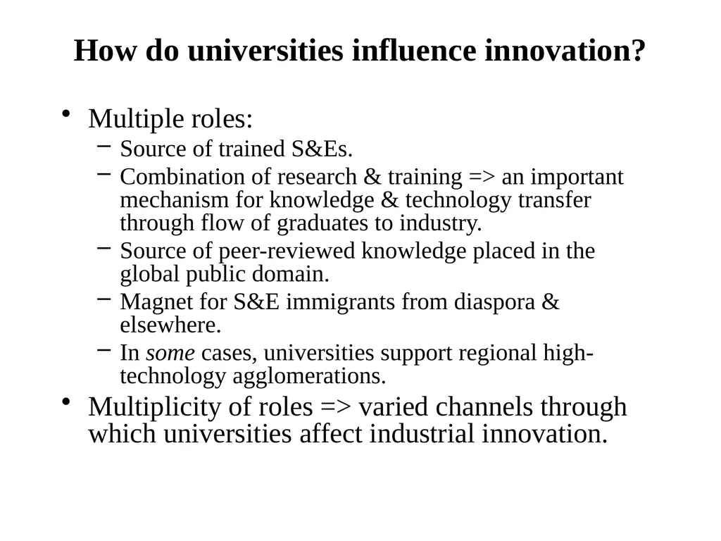 Universities in National Innovation Systems David - slide 8 of 40
