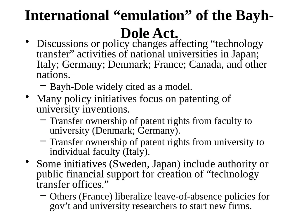 Universities in National Innovation Systems David - slide 22 of 40