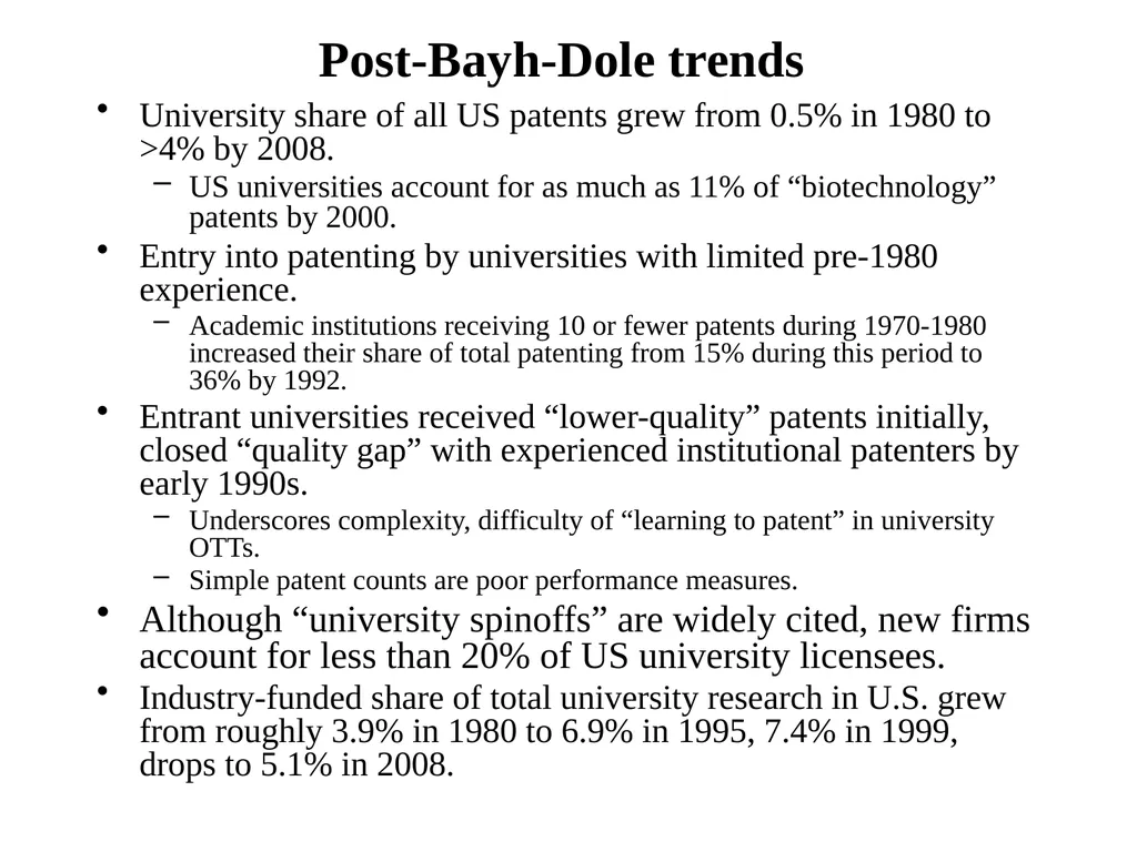 Universities in National Innovation Systems David - slide 28 of 40