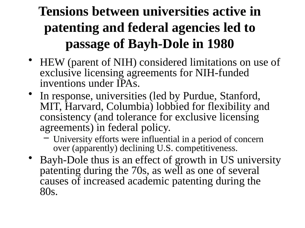 Universities in National Innovation Systems David - slide 27 of 40