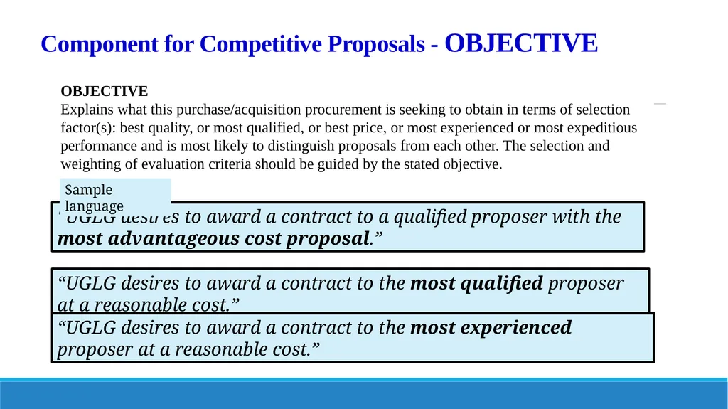 Components of Requests for Proposals (RFP) and - slide 12 of 53