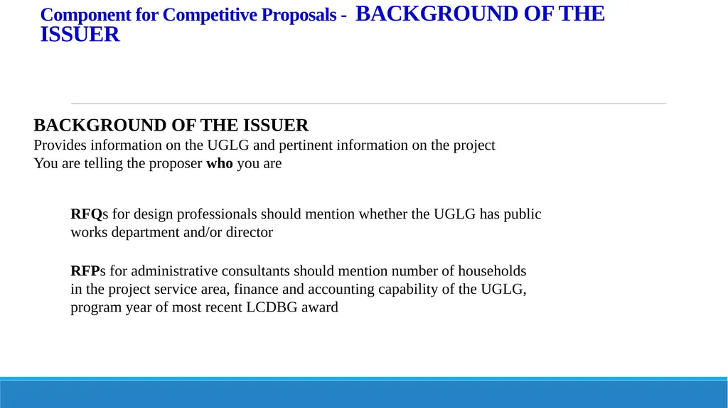 Components of Requests for Proposals (RFP) and - slide 14 of 53