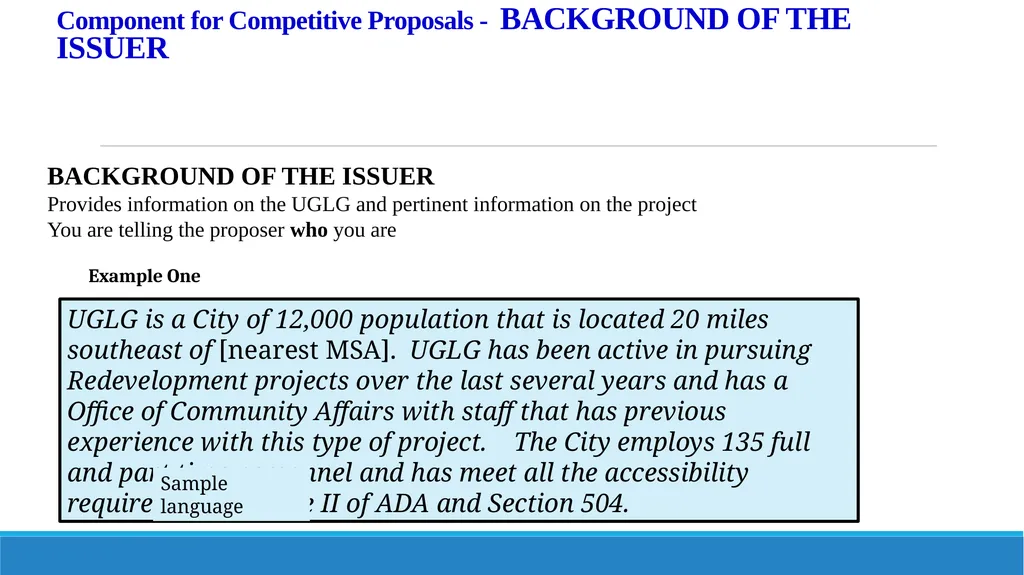 Components of Requests for Proposals (RFP) and - slide 15 of 53