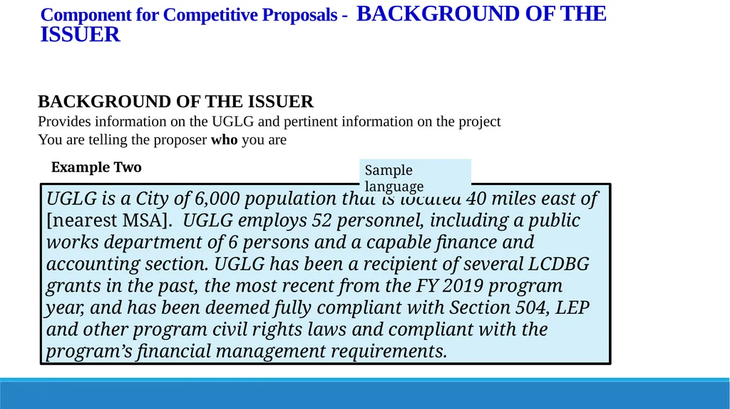 Components of Requests for Proposals (RFP) and - slide 16 of 53