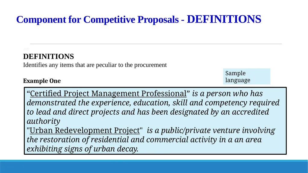 Components of Requests for Proposals (RFP) and - slide 17 of 53