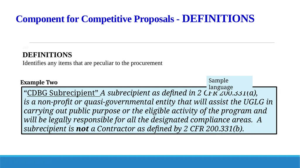 Components of Requests for Proposals (RFP) and - slide 18 of 53