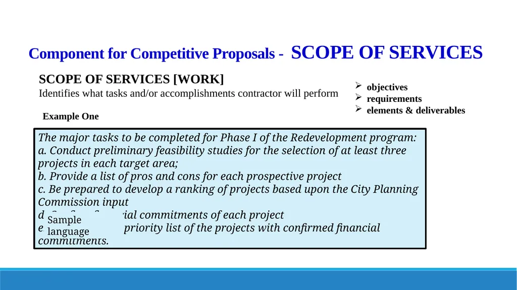 Components of Requests for Proposals (RFP) and - slide 28 of 53