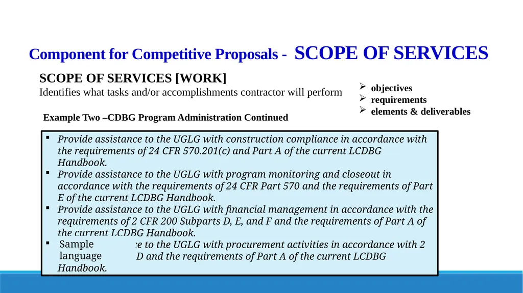 Components of Requests for Proposals (RFP) and - slide 30 of 53
