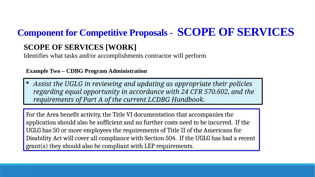 Components of Requests for Proposals (RFP) and - slide 32 of 53