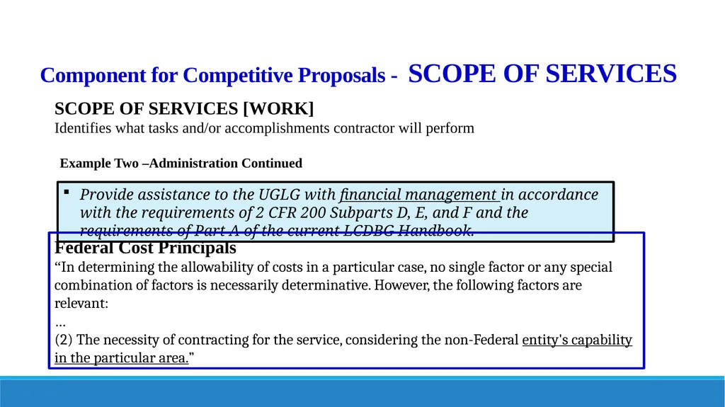 Components of Requests for Proposals (RFP) and - slide 33 of 53