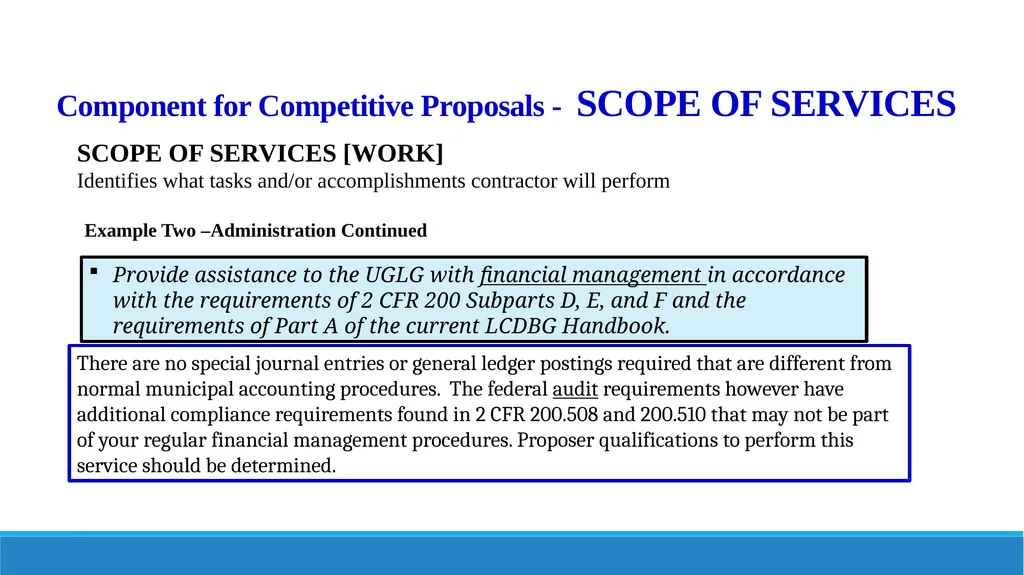 Components of Requests for Proposals (RFP) and - slide 34 of 53