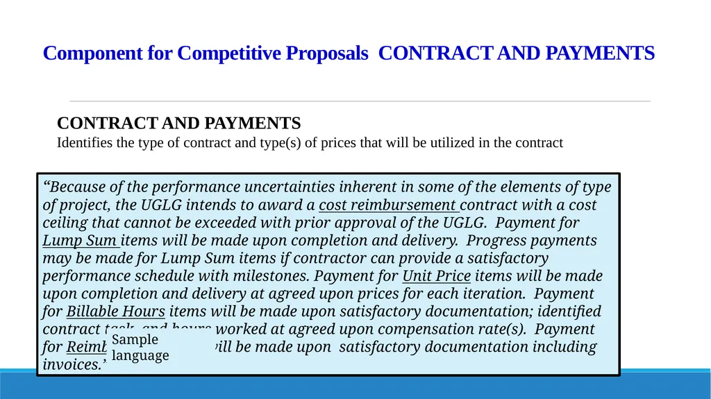 Components of Requests for Proposals (RFP) and - slide 38 of 53