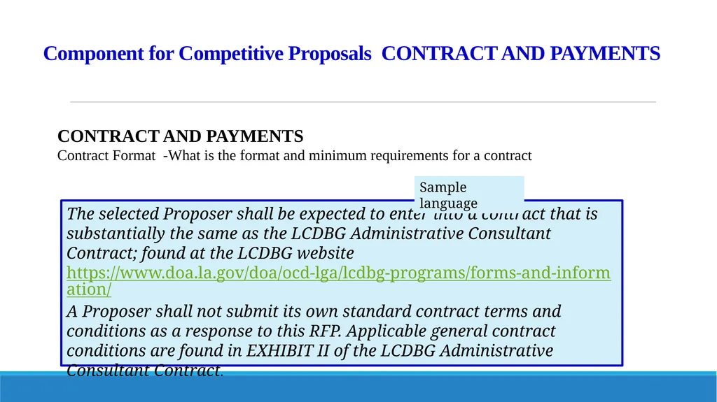 Components of Requests for Proposals (RFP) and - slide 42 of 53