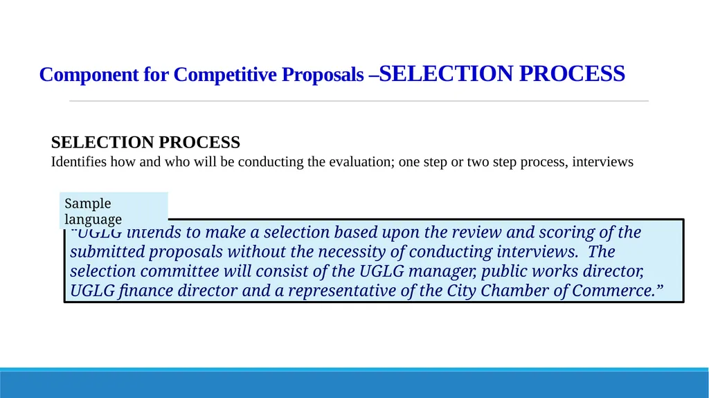 Components of Requests for Proposals (RFP) and - slide 45 of 53