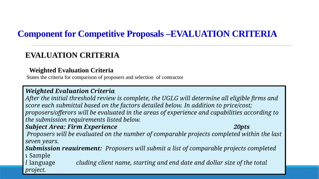 Components of Requests for Proposals (RFP) and - slide 49 of 53