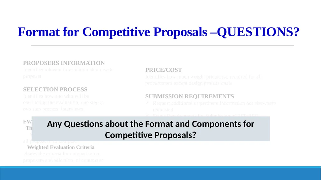Components of Requests for Proposals (RFP) and - slide 53 of 53
