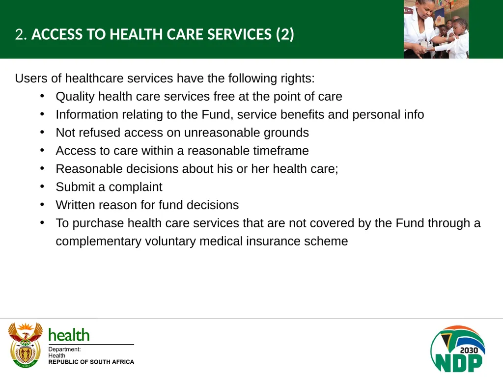 Presentation to the NCOP Select Committee on - slide 6 of 26