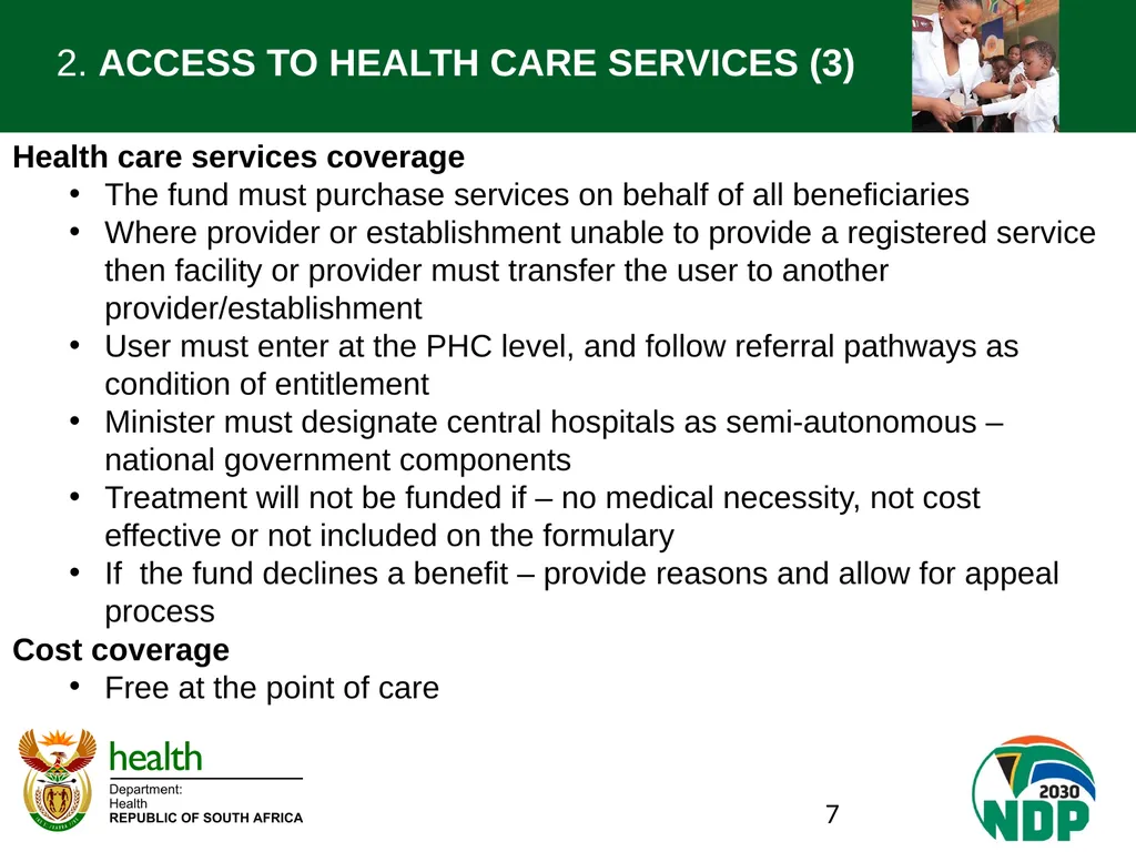 Presentation to the NCOP Select Committee on - slide 7 of 26