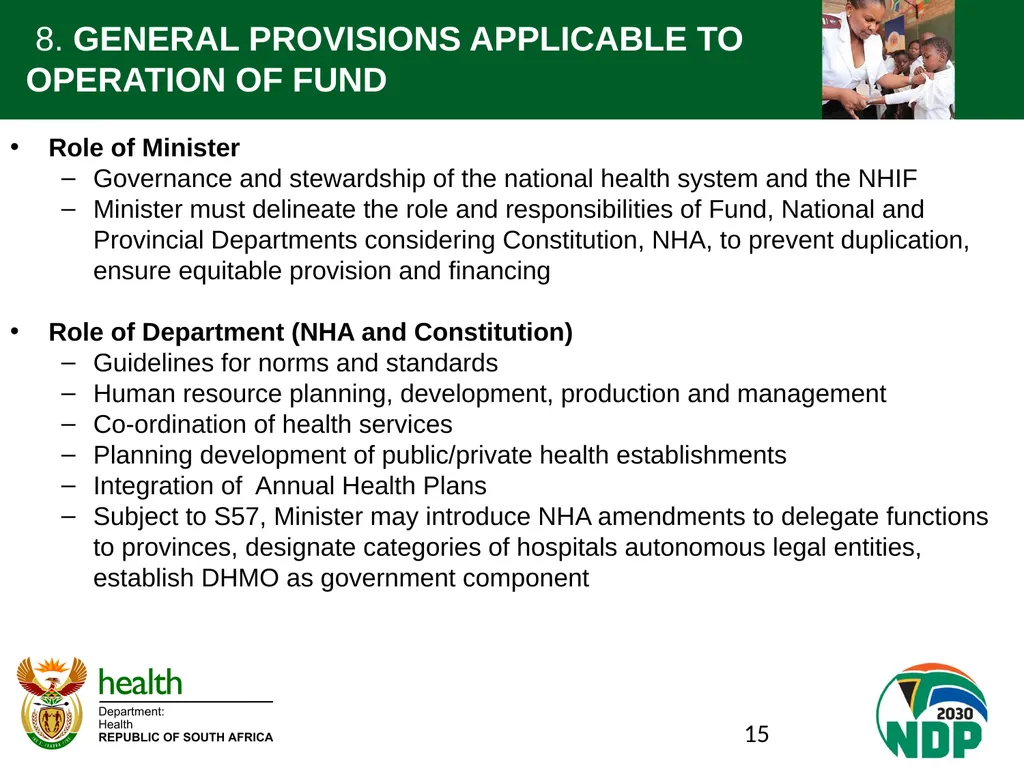 Presentation to the NCOP Select Committee on - slide 15 of 26