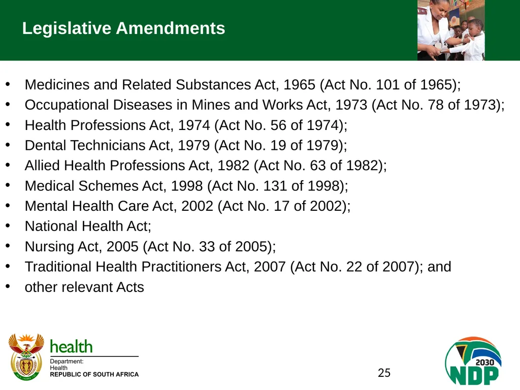 Presentation to the NCOP Select Committee on - slide 25 of 26