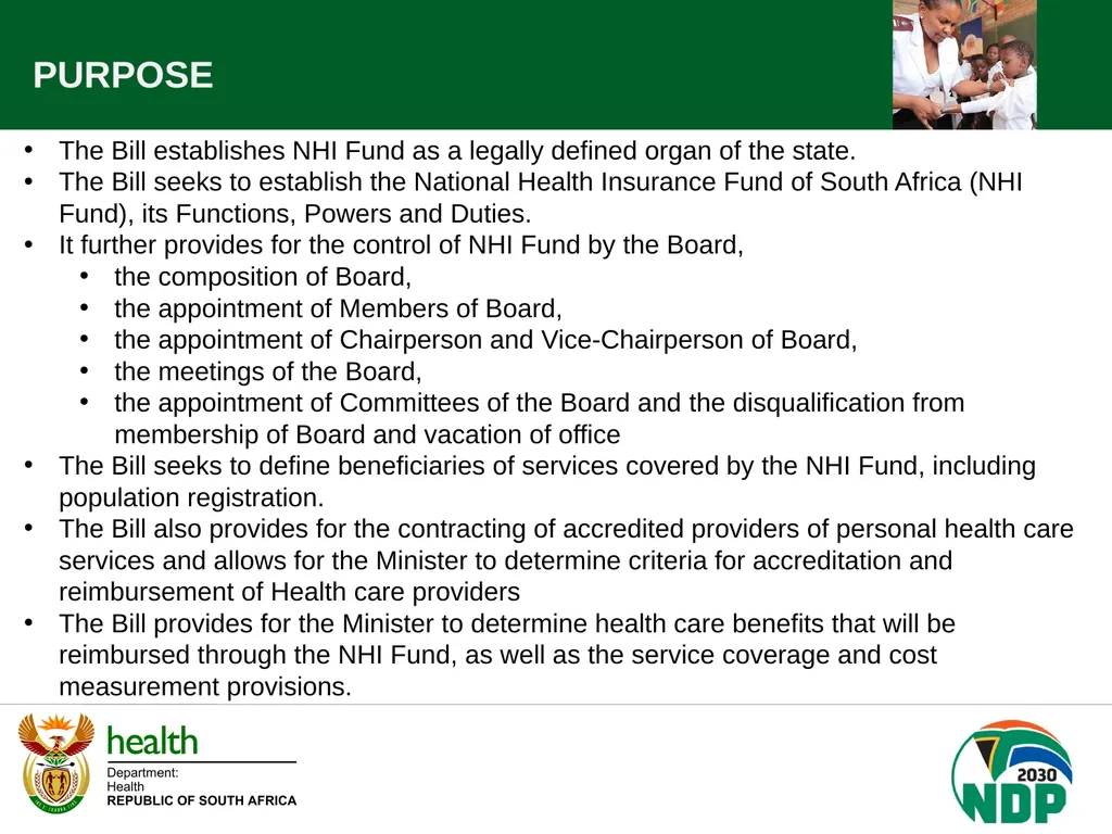 Presentation to the NCOP Select Committee on - slide 2 of 26
