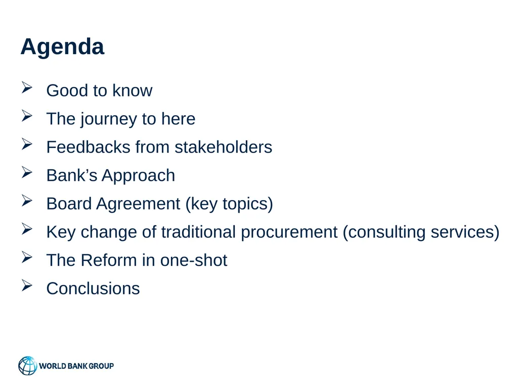 World Bank Procurement Framework Value for Money, - slide 2 of 22