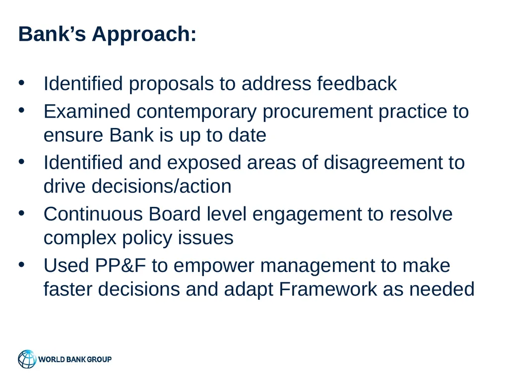 World Bank Procurement Framework Value for Money, - slide 7 of 22